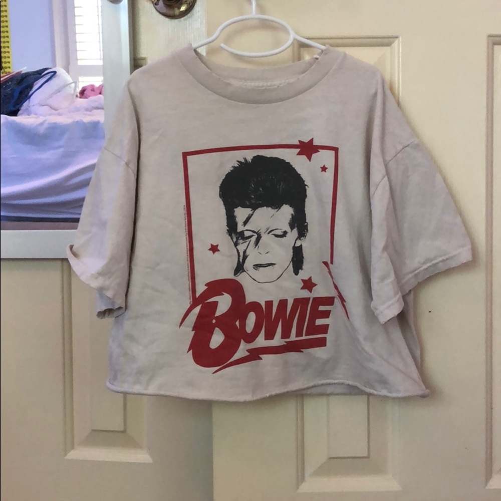 Band tee crop top